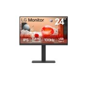 LG 24'' Full HD BA650 | 1920 x 1080 | 100Hz | IPS skjerm,  LG 24BA650-T, 24" Full HD IPS-skjerm med innebygd strømforsyning og høyttalere, 100Hz oppdateringsfrekvens, klare och konsekvente farger samt LG Switch-app for økt produktivitet og brukervennlighet., 24BA650-T, thumbnail 1