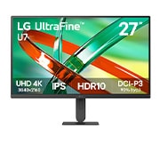 LG 27'' UltraFine™ UHD 4K U710B | 3840 x 2160 | HDR10 | IPS skjerm, LG Ultrafine 27U710B-B, 27" UHD 4K IPS-skjerm, DCI-P3 90 %, HDR10, virkelighetstro farger, skarpere detaljer og mer plass til alle oppgavene du må fokusere på., 27U710B-B, thumbnail 1