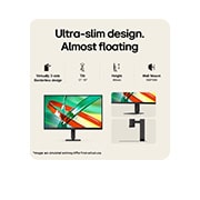 LG 27'' UltraFine™ UHD 4K U710B | 3840 x 2160 | HDR10 | IPS skjerm, LG Ultrafine 27U710B-B, 27" UHD 4K IPS-skjerm, DCI-P3 90 %, HDR10, virkelighetstro farger, skarpere detaljer og mer plass til alle oppgavene du må fokusere på., 27U710B-B, thumbnail 10