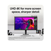 LG 27'' UltraFine™ UHD 4K U710B | 3840 x 2160 | HDR10 | IPS skjerm, LG Ultrafine 27U710B-B, 27" UHD 4K IPS-skjerm, DCI-P3 90 %, HDR10, virkelighetstro farger, skarpere detaljer og mer plass til alle oppgavene du må fokusere på., 27U710B-B, thumbnail 5