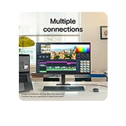 LG 27'' UltraFine™ UHD 4K U710B | 3840 x 2160 | HDR10 | IPS skjerm, LG Ultrafine 27U710B-B, 27" UHD 4K IPS-skjerm, DCI-P3 90 %, HDR10, virkelighetstro farger, skarpere detaljer og mer plass til alle oppgavene du må fokusere på., 27U710B-B, thumbnail 7