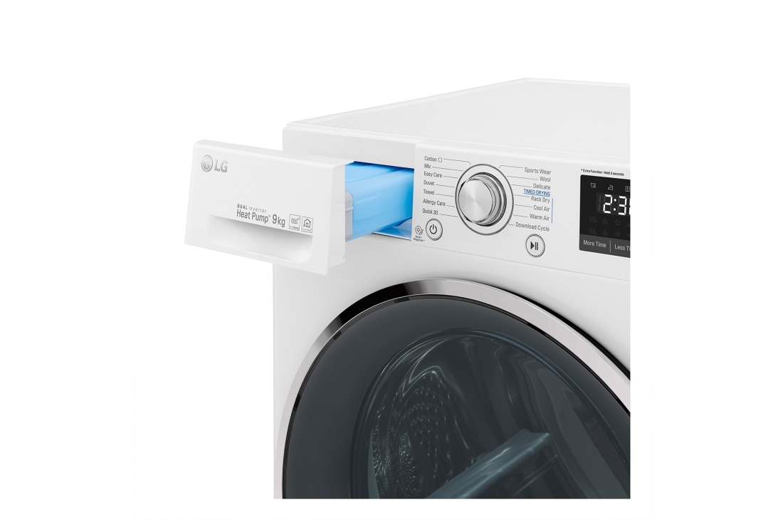 LG 9-kg DUAL Inverter Heat Pump™ Tørketrommel med Eco Hybrid™og Varmepumpeteknologi , RC90U2AV2W, thumbnail 11