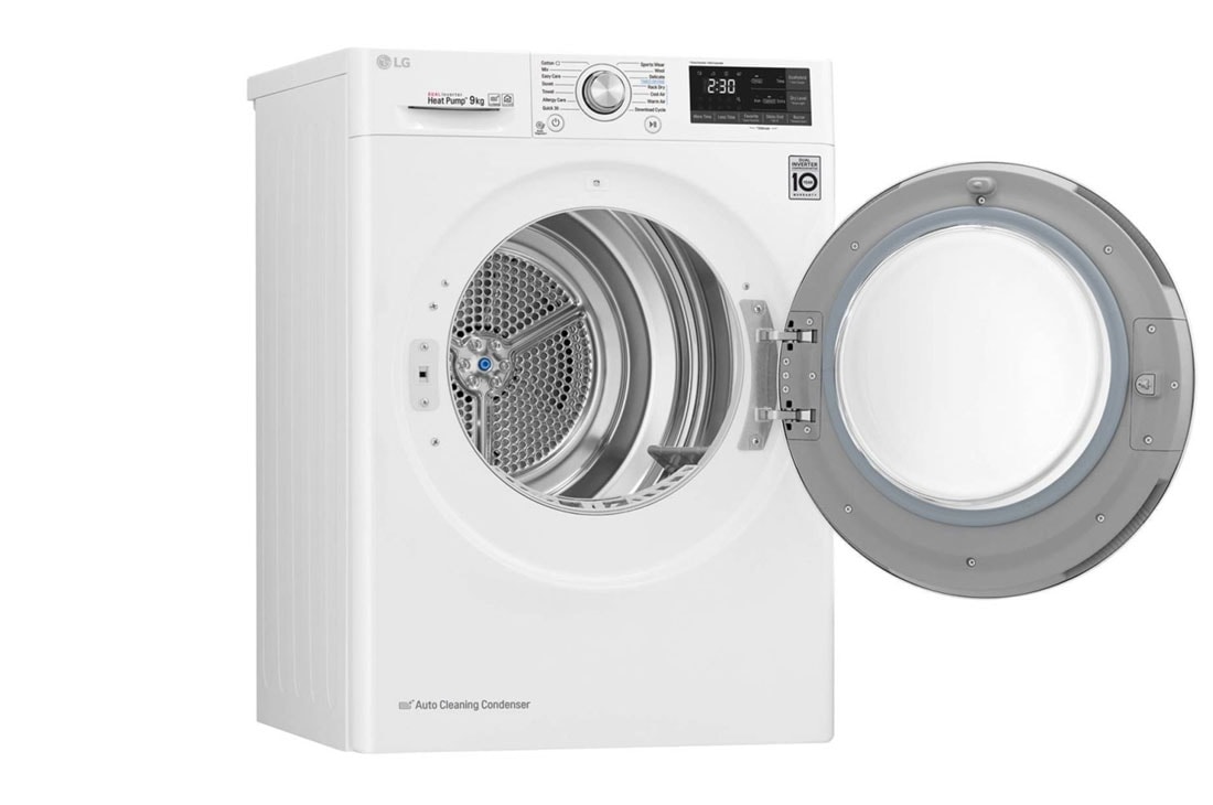 LG 9-kg DUAL Inverter Heat Pump™ Tørketrommel med Eco Hybrid™og Varmepumpeteknologi , RC9DN9029, thumbnail 8