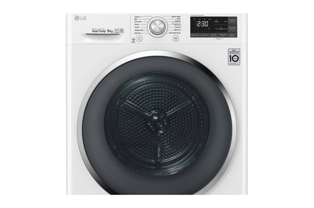 LG 9-kg DUAL Inverter Heat Pump™ Tørketrommel med Eco Hybrid™og Varmepumpeteknologi , RC9DN9029, thumbnail 10