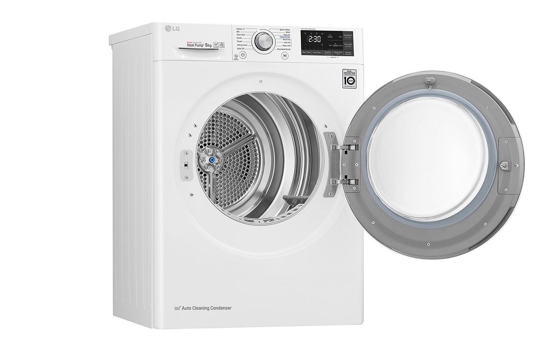 LG 8-kg DUAL Inverter Heat Pump™ Tørketrommel med Eco Hybrid™og Varmepumpeteknologi , P0AQTR2W9, thumbnail 12