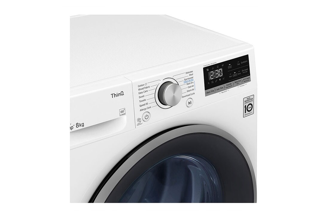 LG 8-kg DUAL Inverter Heat Pump™ Tørketrommel med Eco Hybrid™og Varmepumpeteknologi, F0RV508N1WD, thumbnail 7