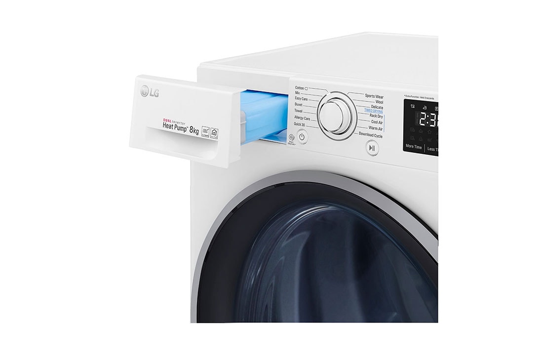 LG 8-kg DUAL Inverter Heat Pump™ Tørketrommel med Eco Hybrid™og Varmepumpeteknologi , 8-kg DUAL Inverter Heat Pump™ Tørketrommel med Eco Hybrid™og Varmepumpeteknologi , FDRC308N1W9, thumbnail 6