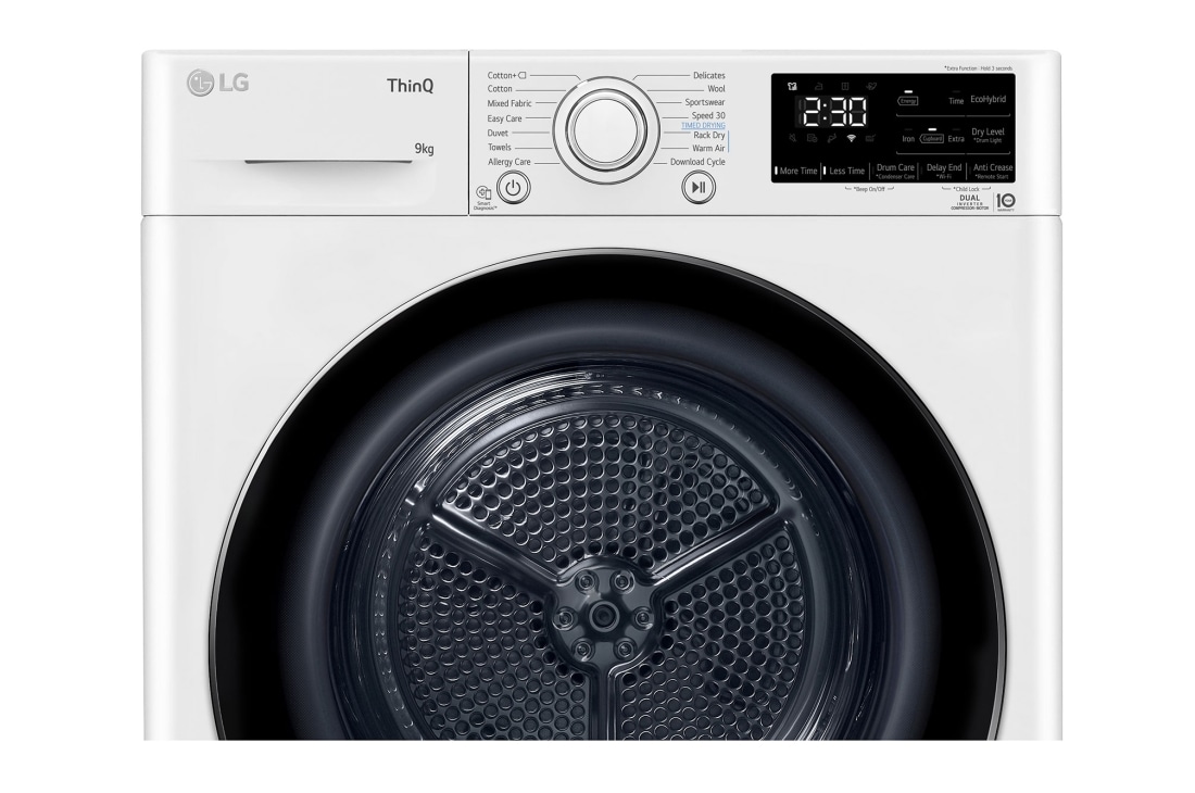 LG 9-kg DUAL Inverter Heat Pump™ Tørketrommel med Eco Hybrid™og Varmepumpeteknologi, RC7DN9029 , RC7DN9029, thumbnail 5