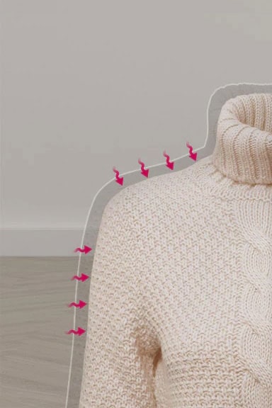 This is a sweater with a shrinking fabric.