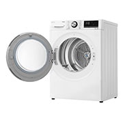 LG 9-kg DUAL Inverter Heat Pump™ Tørketrommel med Eco Hybrid™og Varmepumpeteknologi , Right view with open door, RV9DN9039, thumbnail 14
