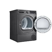 LG  8kg, A++ Tørketrommel med varmepumpeteknologi, left side door open, RH80T2SP7RM, thumbnail 10
