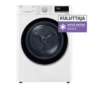 LG 8-kg DUAL Inverter Heat Pump™ Tørketrommel med Eco Hybrid™ og Varmepumpeteknologi, Front, RH80V9AV7N, thumbnail 1
