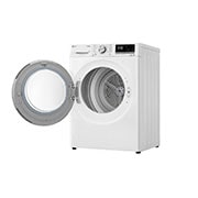 LG 8-kg DUAL Inverter Heat Pump™ Tørketrommel med Eco Hybrid™ og Varmepumpeteknologi, Left door open, RH80V9AV7N, thumbnail 12