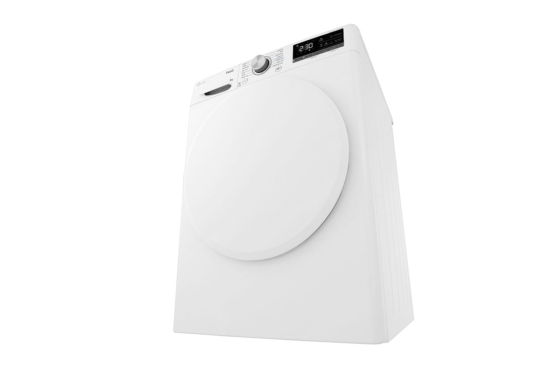 LG 8-kg DUAL Inverter Heat Pump™ Tørketrommel med Eco Hybrid™og Varmepumpeteknologi, Right Perspecitve View, RH80V5AV0N, thumbnail 9