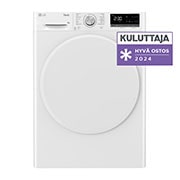 LG 8-kg DUAL Inverter Heat Pump™ Tørketrommel med Eco Hybrid™og Varmepumpeteknologi, Front View, RH80V5AV0N, thumbnail 1