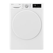 LG 8-kg DUAL Inverter Heat Pump™ Tørketrommel med Eco Hybrid™og Varmepumpeteknologi, Front View, RH80V5AV0N, thumbnail 1