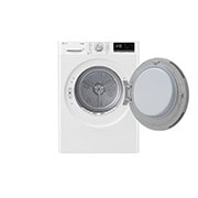 LG 8-kg DUAL Inverter Heat Pump™ Tørketrommel med Eco Hybrid™og Varmepumpeteknologi, Front View Door Open, RH80V5AV0N, thumbnail 2