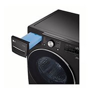 LG RH18U8JVCW-18kg DUAL Inverter Heat Pump™ | LG Norge, side view with port open, RH18U8JVCW, thumbnail 6