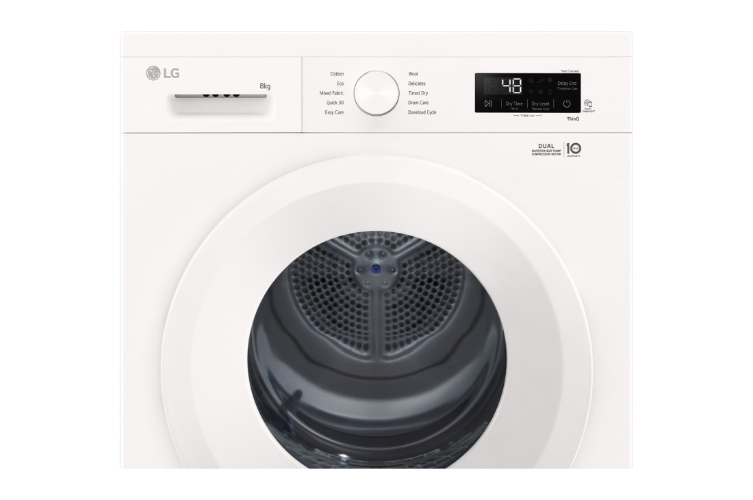 LG 8 kg Tørketrommel (Hvit) - Energiklasse D/A++ med Heat Pump , RHA1008NWH, thumbnail 4