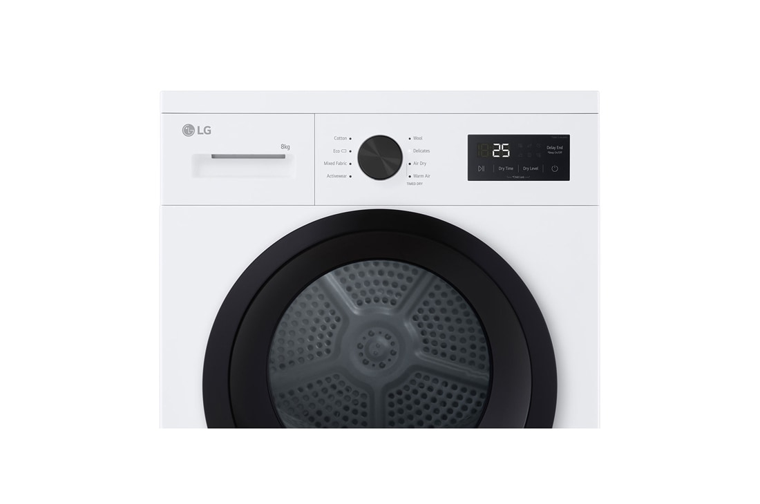 LG 8 kg Tørketrommel (Dark Silver) - Energiklasse D/A++ med Heat Pump, RHA1008NWKB, thumbnail 13
