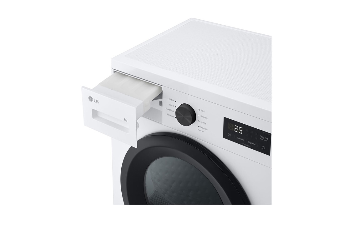 LG 8 kg Tørketrommel (Dark Silver) - Energiklasse D/A++ med Heat Pump, RHA1008NWKB, thumbnail 14