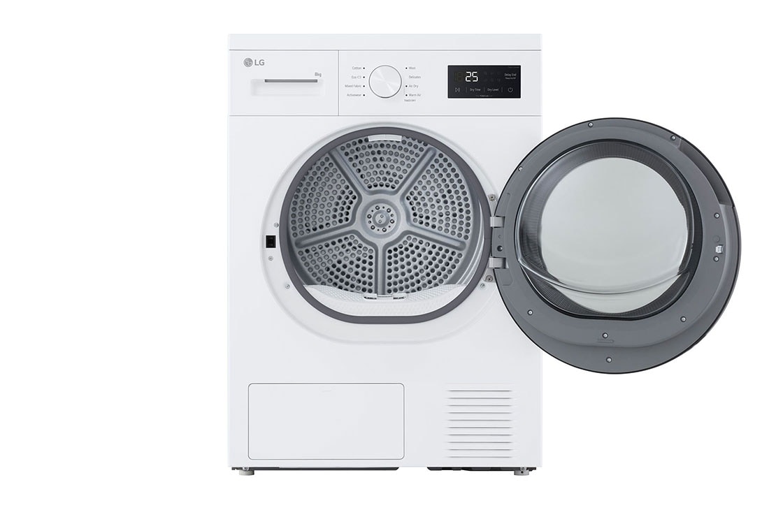 LG  8 kg Tørketrommel (Hvit) - Energiklasse D/A++ med Heat Pump ,  8 kg Tørketrommel (Hvit) - Energiklasse D/A++ med Heat Pump , RHA1008NWK, thumbnail 3