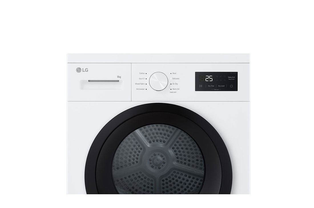 LG  8 kg Tørketrommel (Hvit) - Energiklasse D/A++ med Heat Pump ,  8 kg Tørketrommel (Hvit) - Energiklasse D/A++ med Heat Pump , RHA1008NWK, thumbnail 9