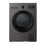 LG 8 kg Tørketrommel (Dark Silver) - Energiklasse D/A++ med Heat Pump, front view, RHA1008NDK, thumbnail 1