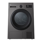 LG 8 kg Tørketrommel (Dark Silver) - Energiklasse D/A++ med Heat Pump, front view, RHA1008NDK, thumbnail 2