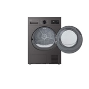 LG 8 kg Tørketrommel (Dark Silver) - Energiklasse D/A++ med Heat Pump, front open view, RHA1008NDK, thumbnail 3