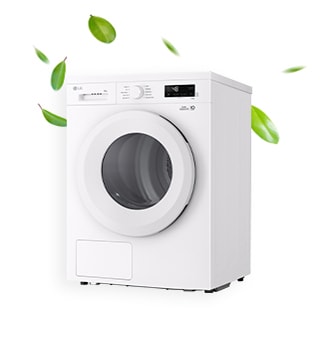 Bilde av blader som virvler rundt en vaskemaskin.