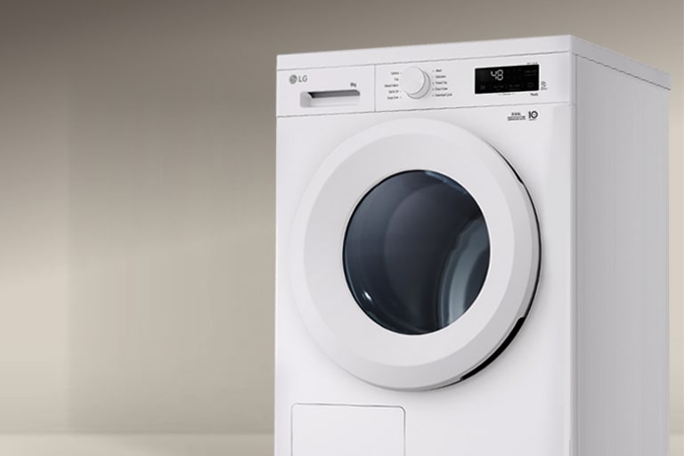 Forstørret bilde av tørketrommelen og panelet