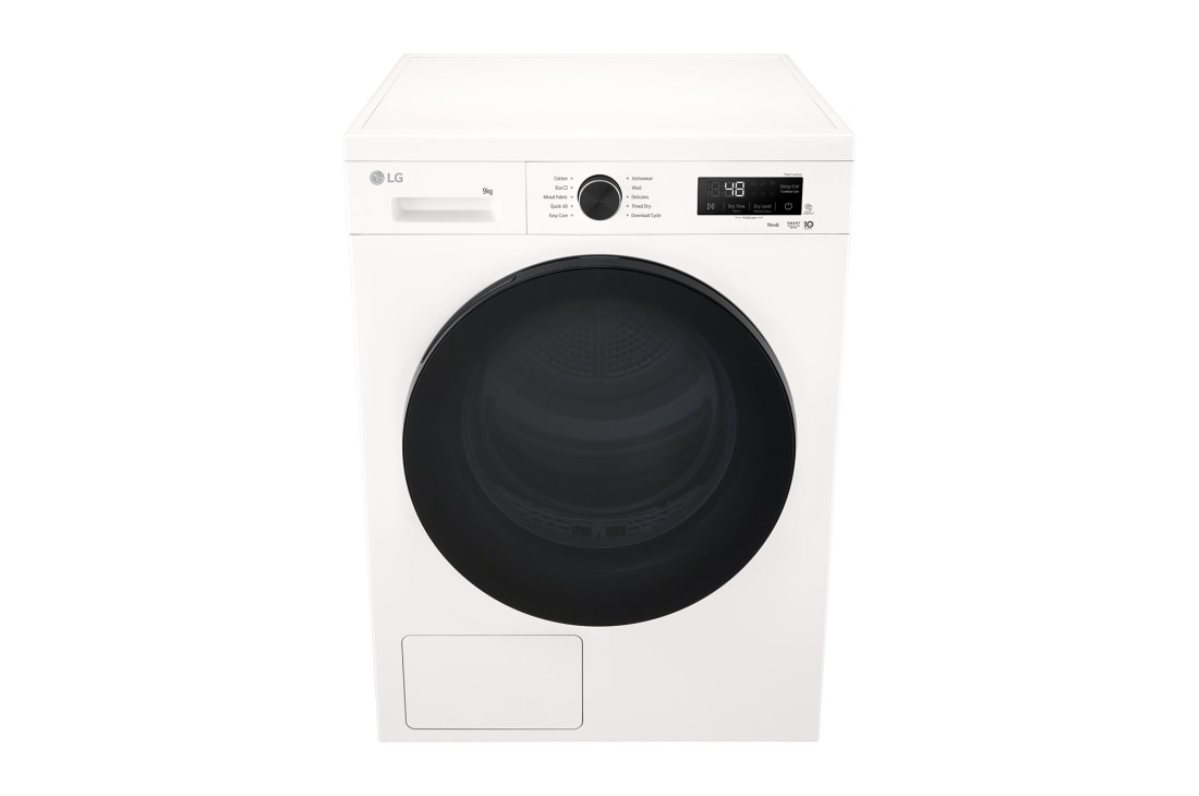 LG 9 kg Tørketrommel (Essence White) - Energiklasse C/A+++, Heat Pump og Smart Diagnosis™ med Wi-Fi, RHX1009NWB, thumbnail 6