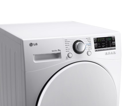 LG 8-KG TØRKETROMMEL MED VARMEPUMPETEKNOLOGI, RC8055AH1Z, thumbnail 6
