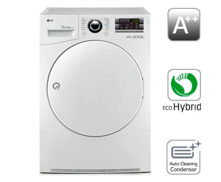 LG 9(8,7)KG ECO HYBRID TØRKETROMMEL MED VARMEPUMPETEKNOLOGI, RC8055AP1Z