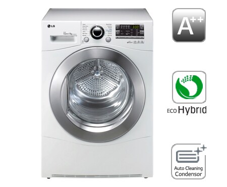 LG 8-KG ECO HYBRID TØRKETROMMEL MED VARMEPUMPETEKNOLOGI, RC8055AP2Z