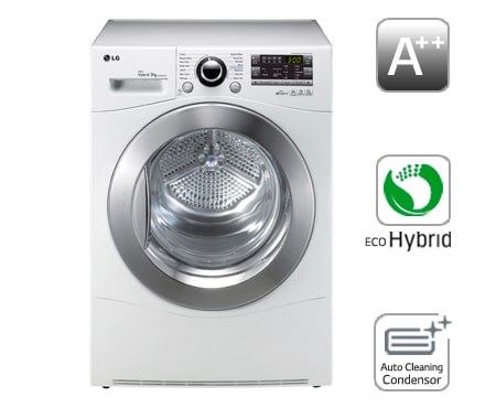LG 9-KG ECO HYBRID TØRKETROMMEL MED VARMEPUMPETEKNOLOGI, RC9055AP2Z