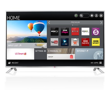 LG SMART LED-tv. 0,9 GHz prosessor og 1,25 GB RAM. Klar for Wi-Fi, DLNA og Magic Remote., 32LB570U