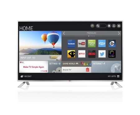 LG SMART LED-tv. 0,9 GHz prosessor og 1,25 GB RAM. Klar for Wi-Fi, DLNA og Magic Remote., 32LB570V