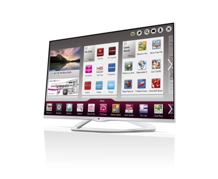LG Hvit 42-tommers SMART-TV med Magic Remote, 0,9 GHz dobbeltkjerneprosessor og 1,25 GB RAM. Cinema3D, Wi-Fi og DLNA. , 42LA667V, thumbnail 2