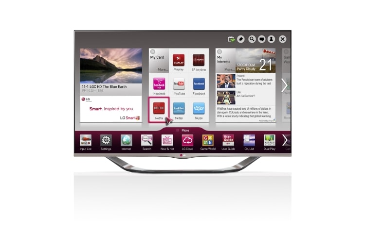 LG Gullfarget 42-tommers SMART-TV i Cinema Screen-design med Magic Remote, 0,9 GHz dobbeltkjerneprosessor og 1,25 GB RAM. Cinema3D, Wi-Fi og DLNA. , 42LA692V, thumbnail 1