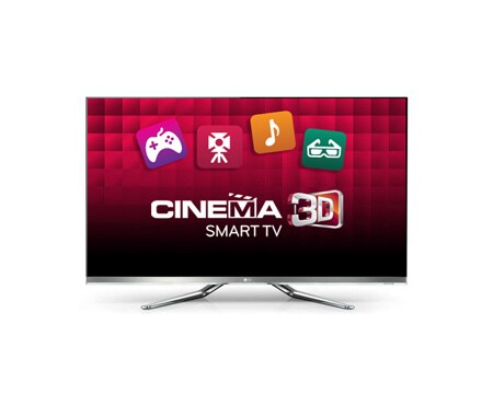 LG LED TV med millimetertynne rammer, superrask Smart TV med Dual Core-prosessor, Magic Motion Remote og Cinema 3D, 42LM860W