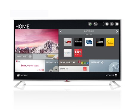 LG SMART LED-tv. 0,9 GHz prosessor og 1,25 GB RAM. Klar for Wi-Fi, DLNA og Magic Remote., 50LB582V