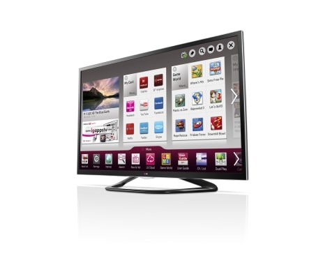 LG Svart 55-tommers SMART-TV med kantbelyst LED-skjerm, 0,9 GHz dobbeltkjerneprosessor og 1,25 GB RAM. Cinema3D, Wi-Fi og DLNA., 55LA640V, thumbnail 2