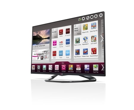 LG Svart 55-tommers SMART-TV med Magic Remote, 0,9 GHz dobbeltkjerneprosessor og 1,25 GB RAM. Cinema3D, Wi-Fi og DLNA. , 55LA660V, thumbnail 2