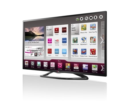 LG SMART LED-tv. 0,9 GHz prosessor og 1,25 GB RAM. Klar for Wi-Fi, DLNA og Magic Remote. Ribbon Swivel-bordstativ i sort design., 60LN575V, thumbnail 2