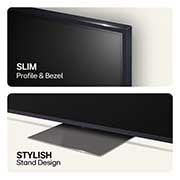 LG 65'' QNED AI 86 - 4K Smart TV (2024), Slank profil og ramme, og stilig stativdesign, 65QNED86T6A, thumbnail 6