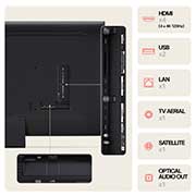 LG 65'' QNED AI 86 - 4K Smart TV (2024), LG QNED TV, QNED85 sett bakfra med porter og tilkoblingsinformasjon, 65QNED86T6A, thumbnail 7