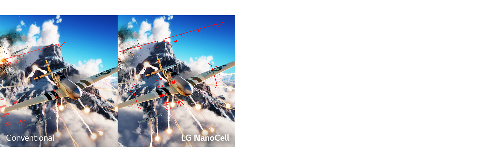 En scene fra et kampspill med fly