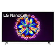 LG 4K NanoCell TV, front view with infill image and logo, 55NANO906NA, thumbnail 1